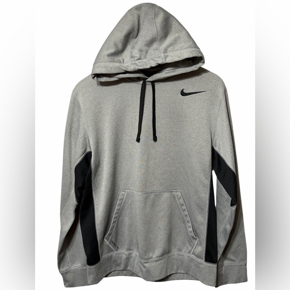 Nike Gray Hooded Pullover with Black Panels